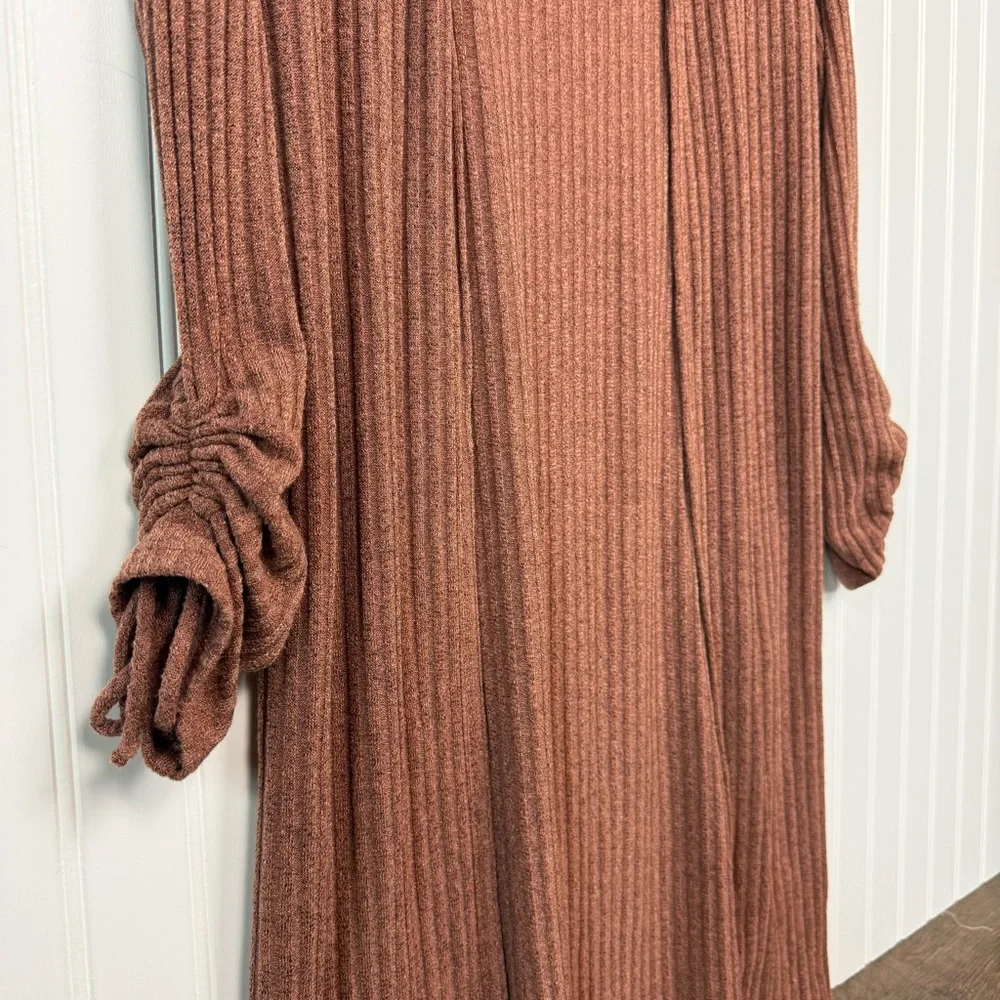 Daytrip Women's Cardigan Sweater Size Medium Open Front 3/4 Sleeve Pink Orange - Picture 2 of 8